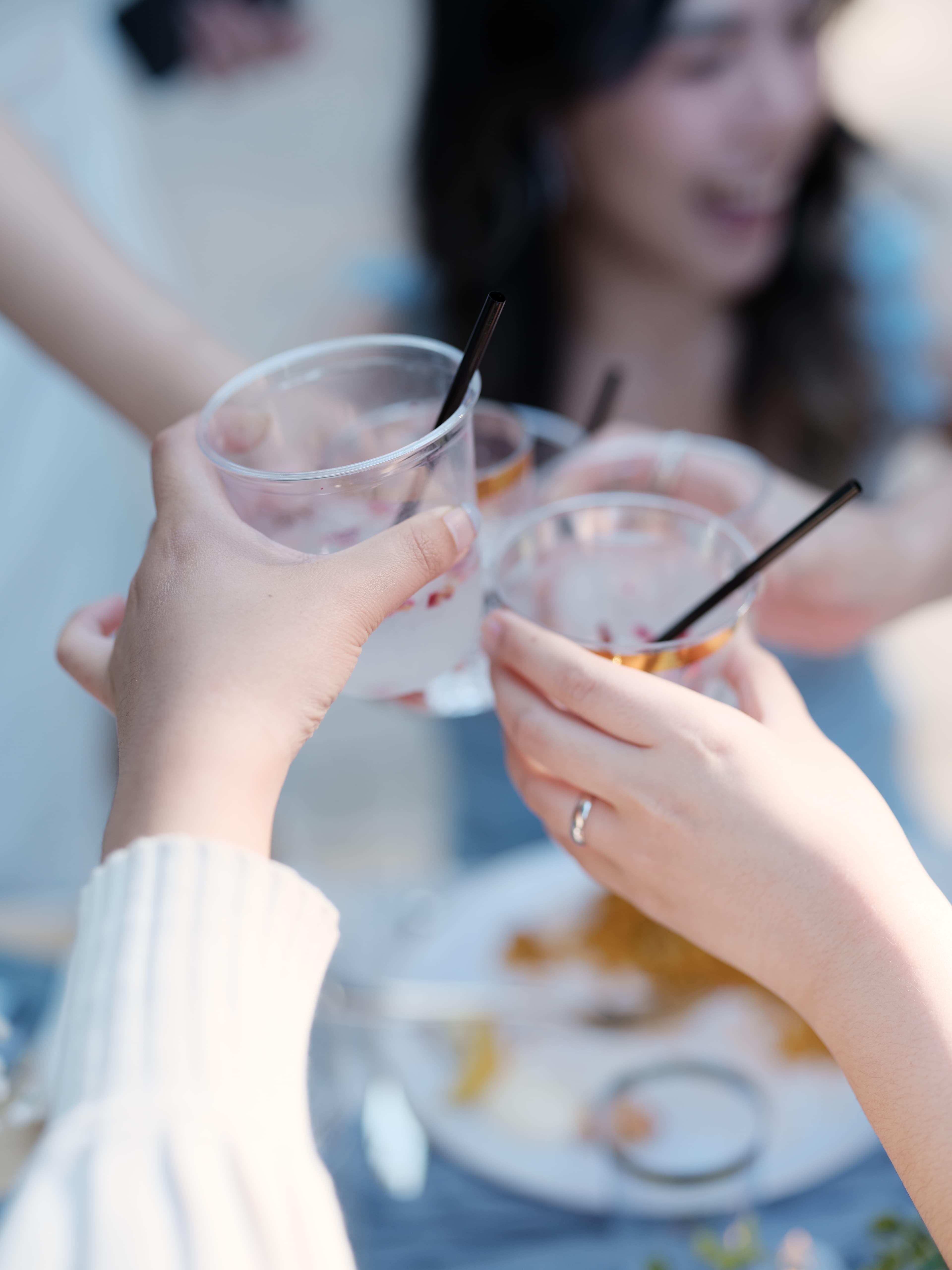 Luxury sparkling joyful toast