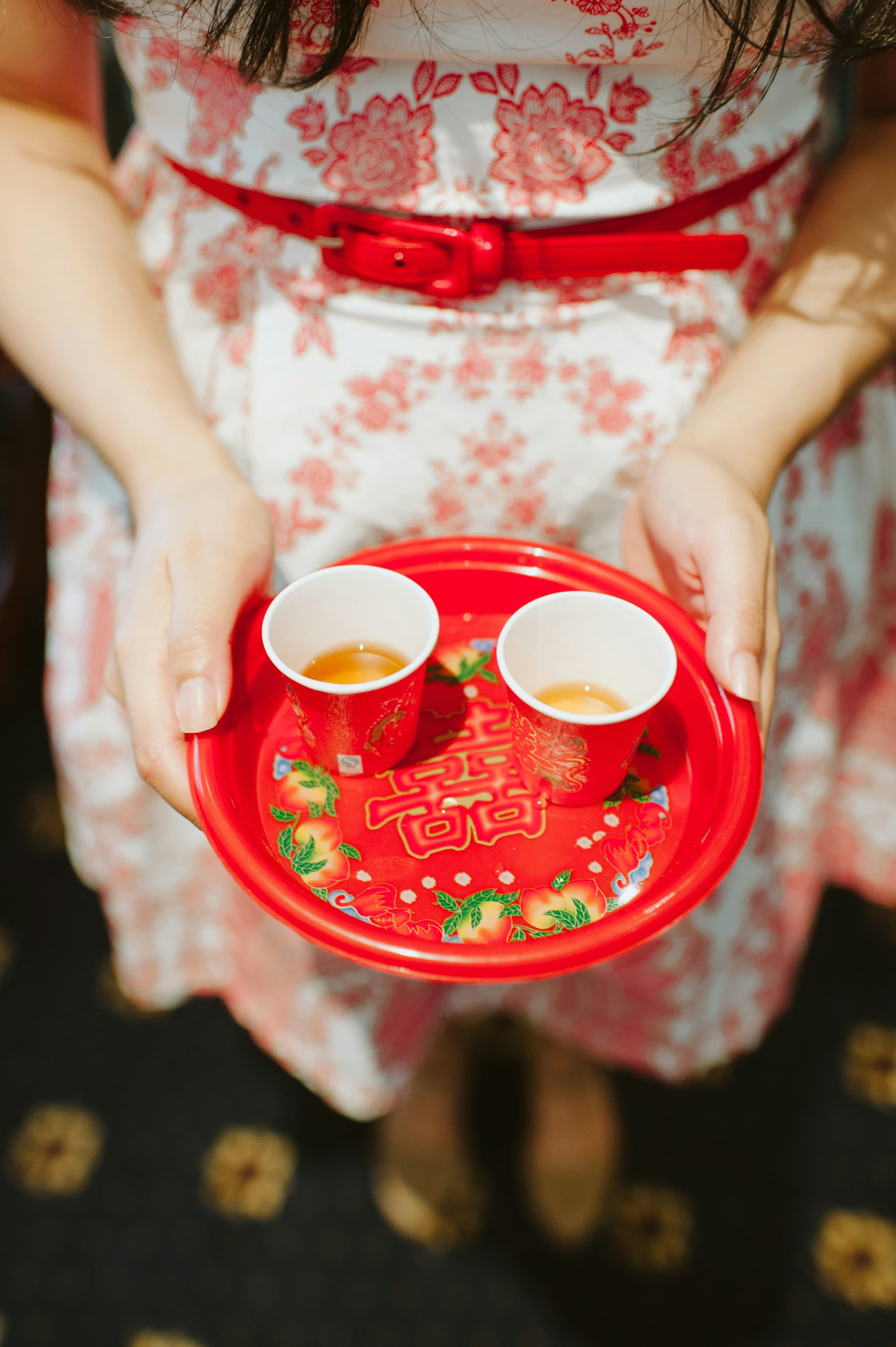 Planner vibrant traditional tea tray