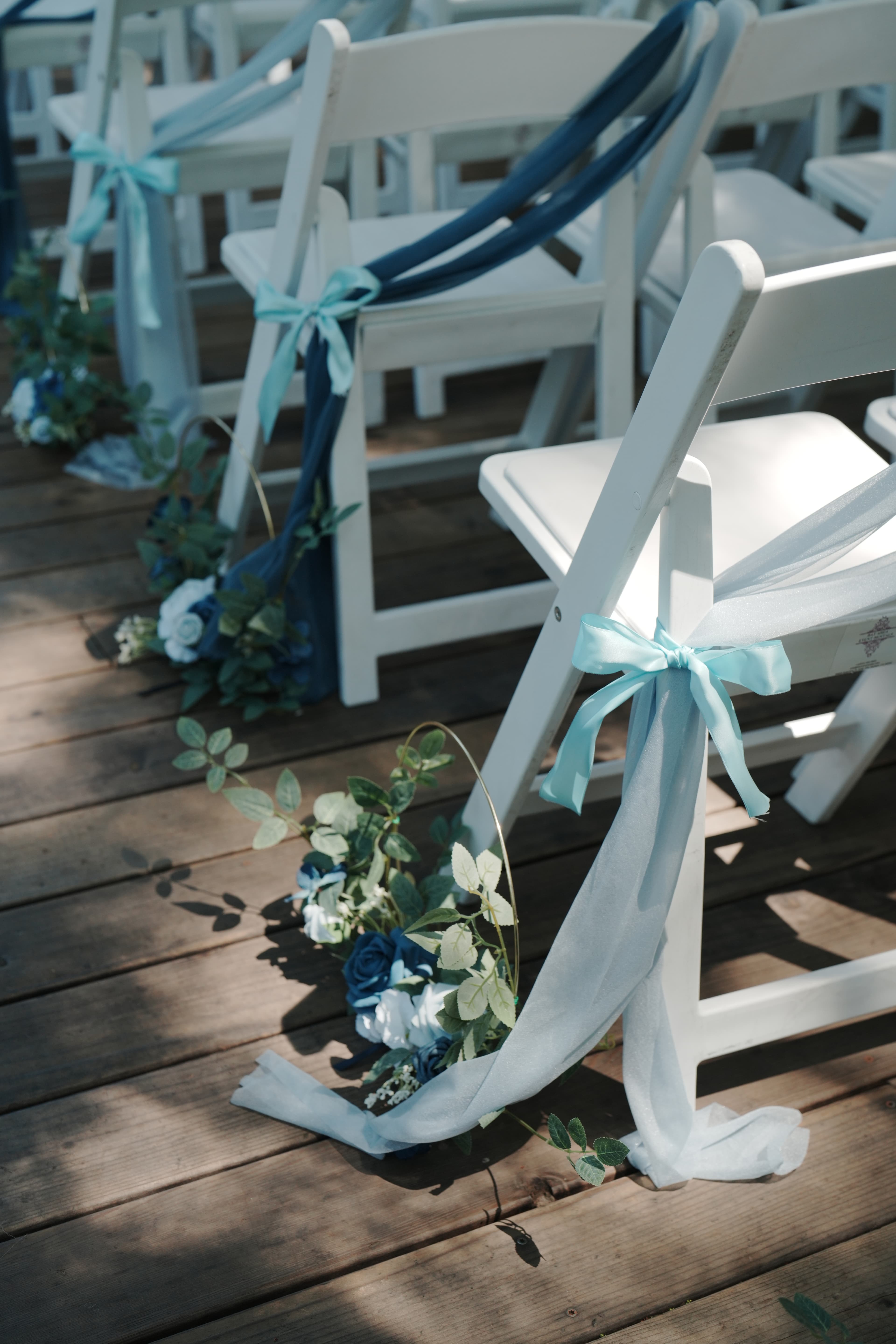 Rustic charming blue chair accent